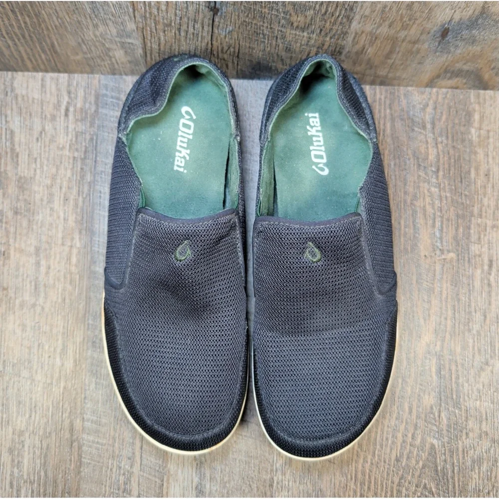 Olukai Nohea Mesh Slip-On All Weather Lightweight Sneaker Men's 8.5 Navy Blue